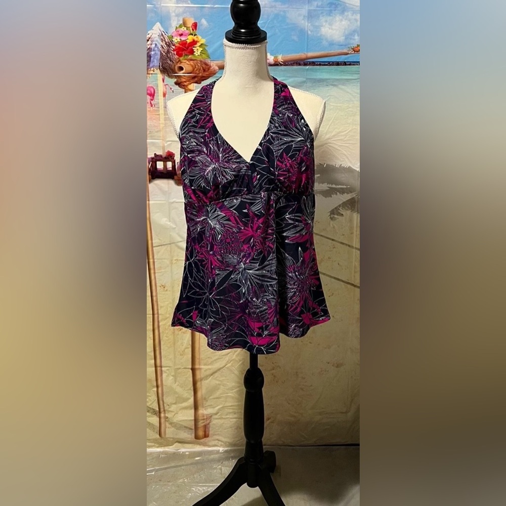 Athletech halterkini tankini swimsuit top Women 18w